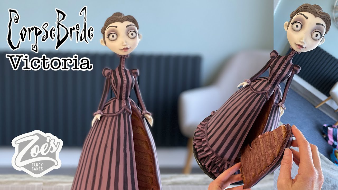 Victoria Everglot doll cake tutorial Corpse Bride