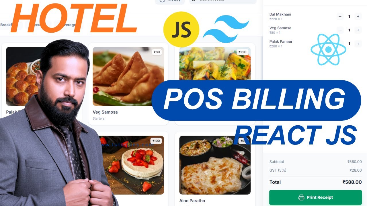 Create a Full Feature Point of Sale (POS) App: React Hooks, LocalStorage & Lucide Icons