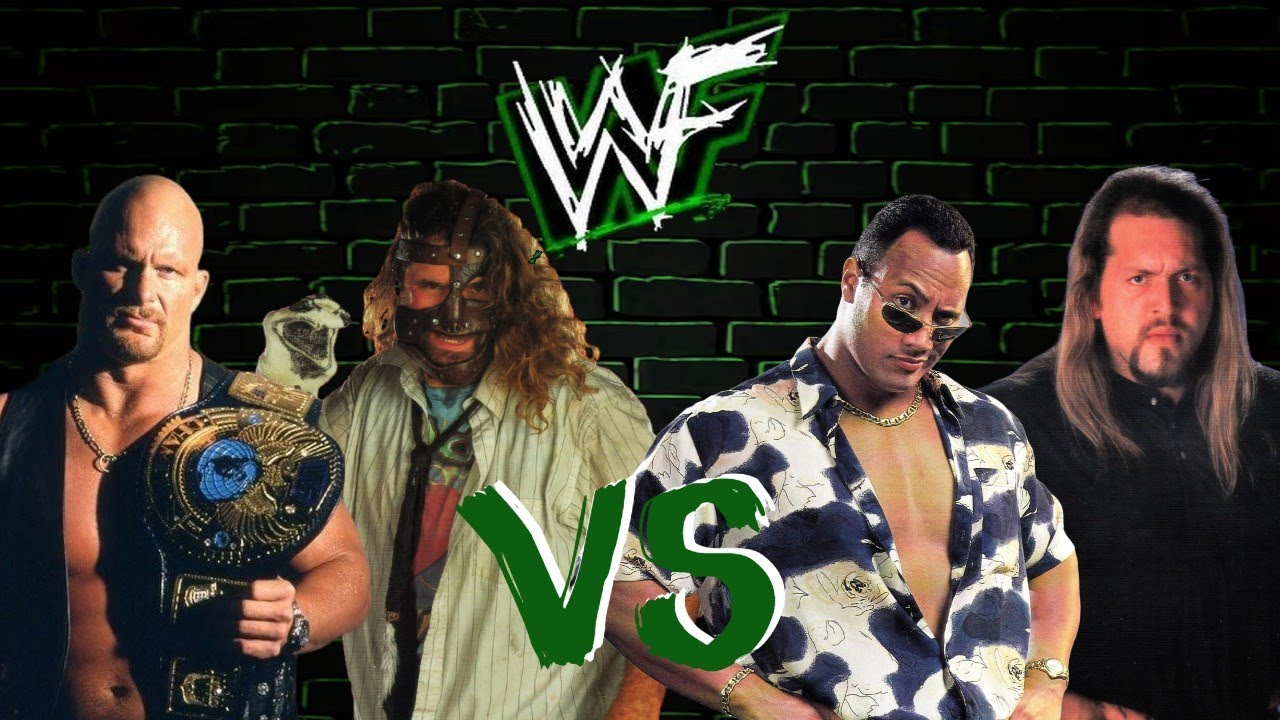 KWG's WWF WM2000 Project Neon Green Edition Mod Matches Austin & Mankind vs The Rock & Paul Wight