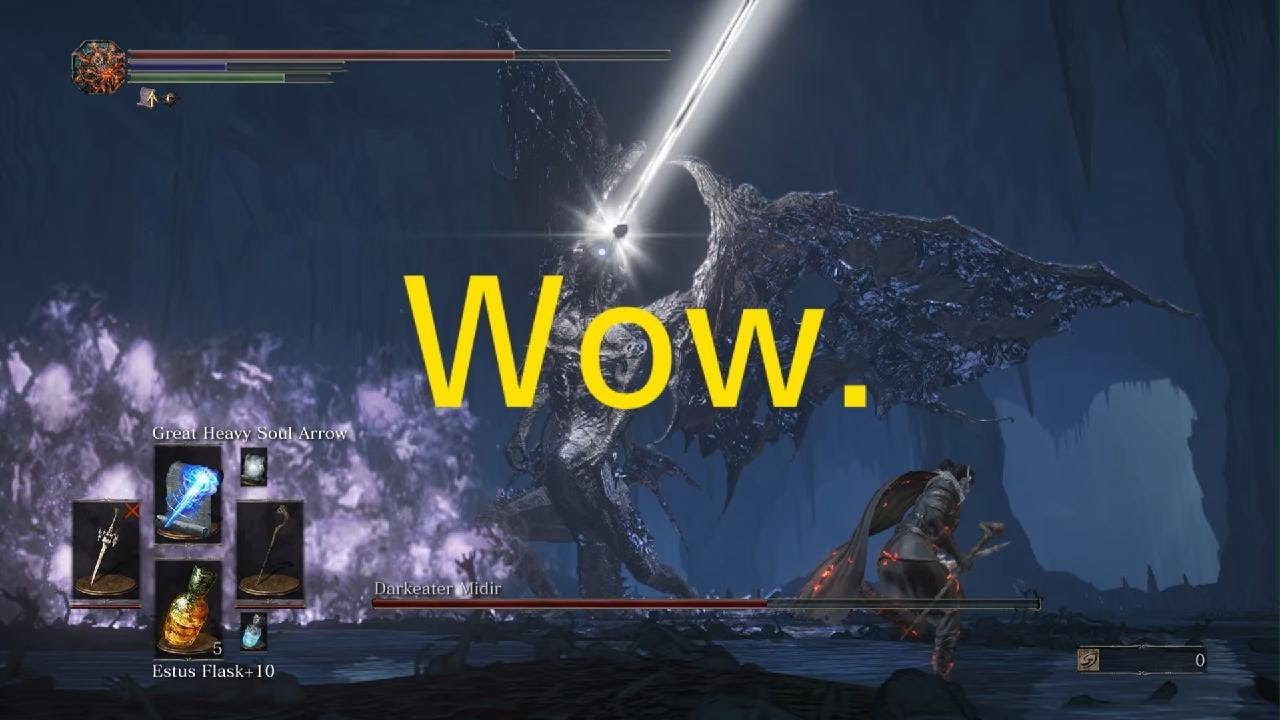 DARK SOULS III - Beating Midir as a Sorceror (badly)