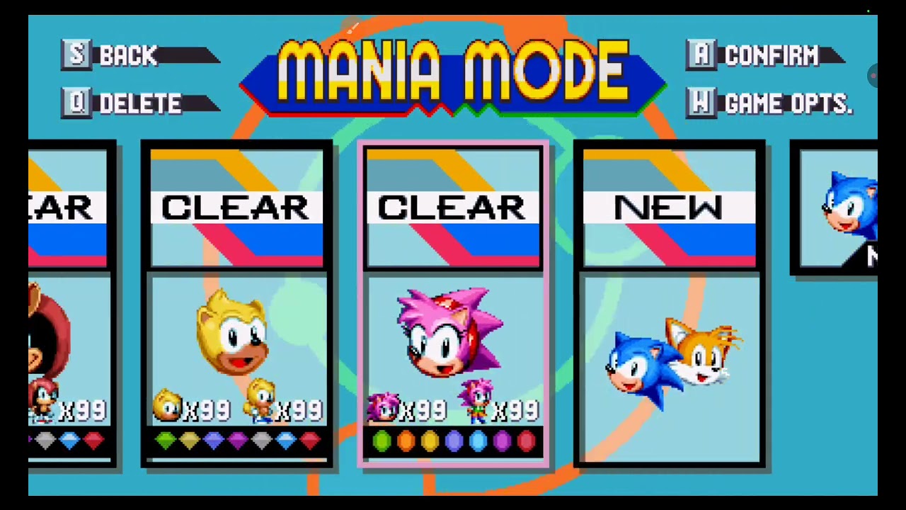 Como ter sonic mania com a amy de extra slot👍