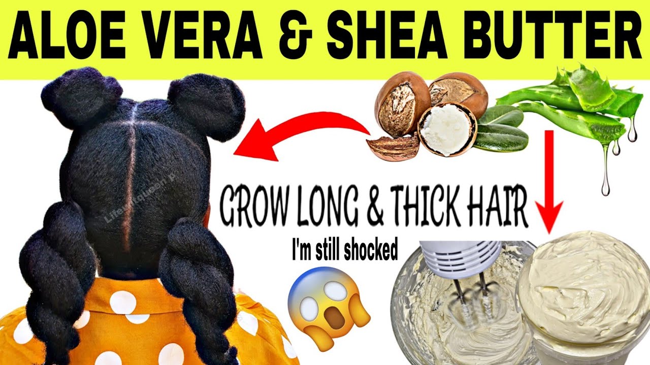 Алоэ вера и масло ши для интенсивного роста волос | Отрастите длинные волосы! Предотвратите ломко...