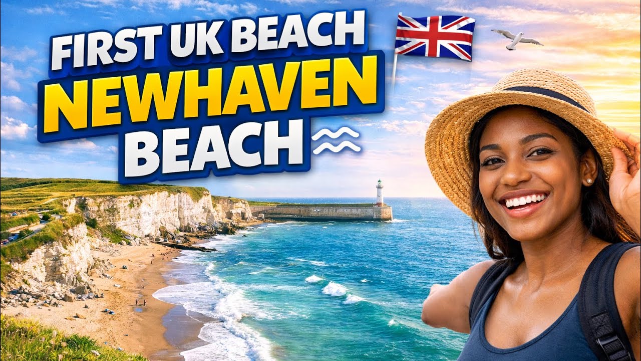 🌊 First Beach Tour at Newhaven Rock Port 🇬🇧 | Seaside Walk & Ocean Views