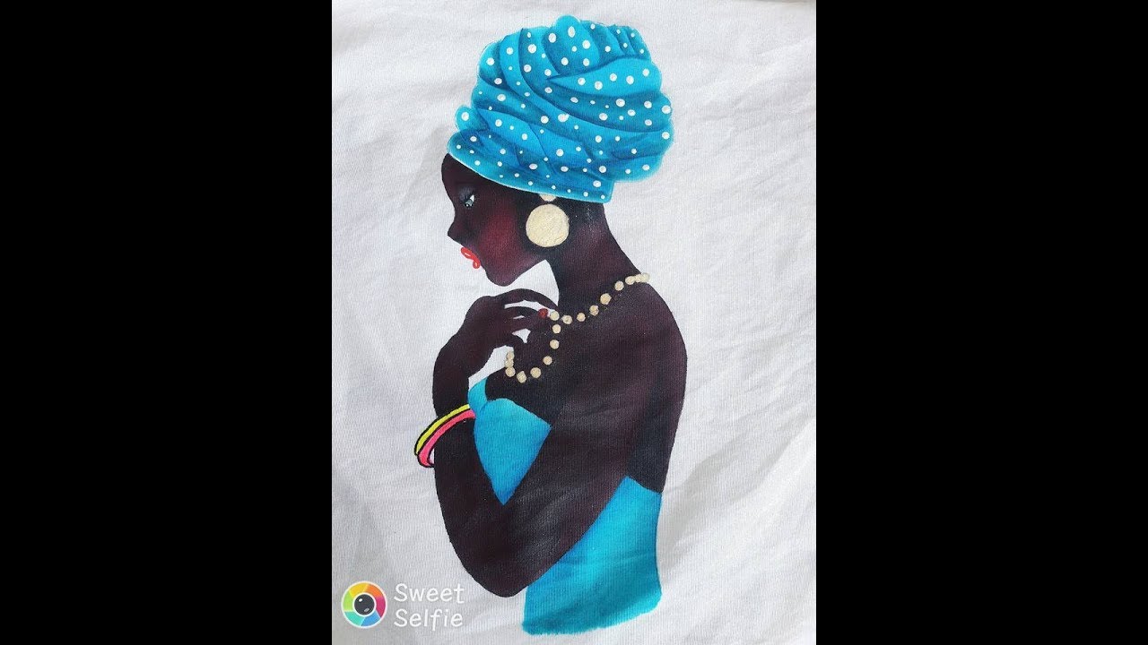 AFRICANA PINTURA EN TELA PARTE 3/3