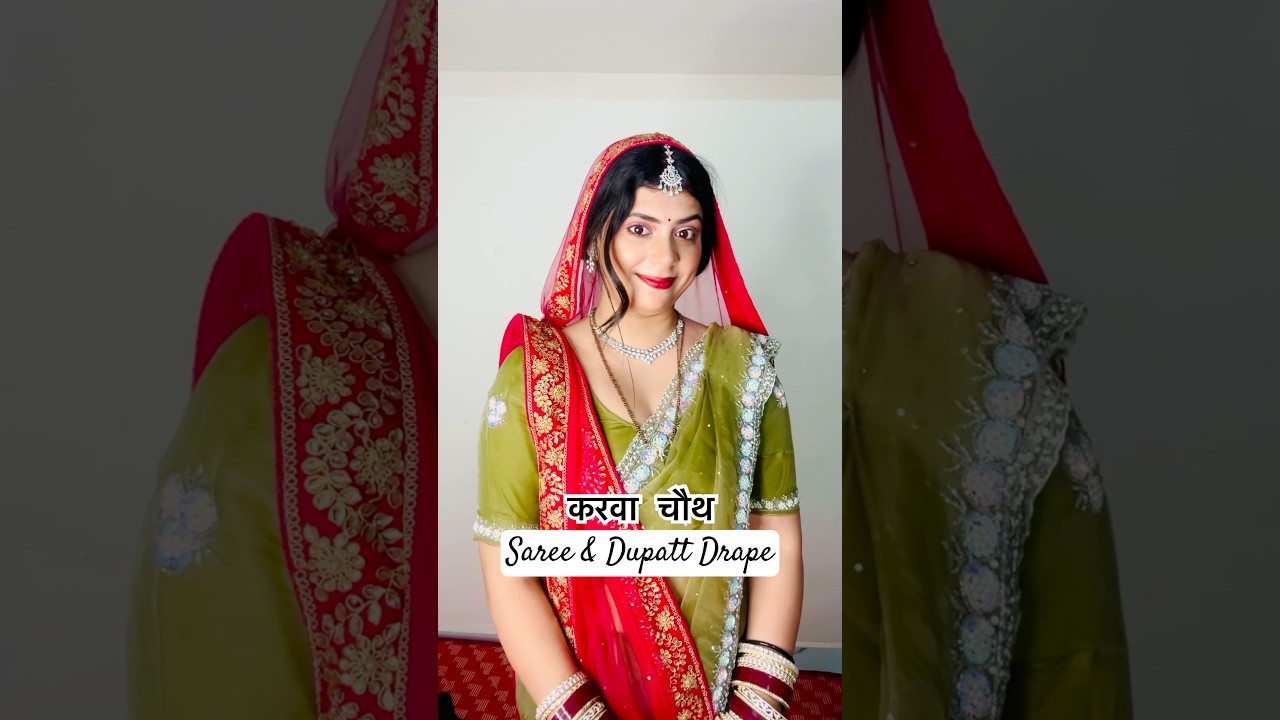 Saree & Dupatta Styling Tips For Karwa Chauth #karwachauth #sareestyle #sareedraping