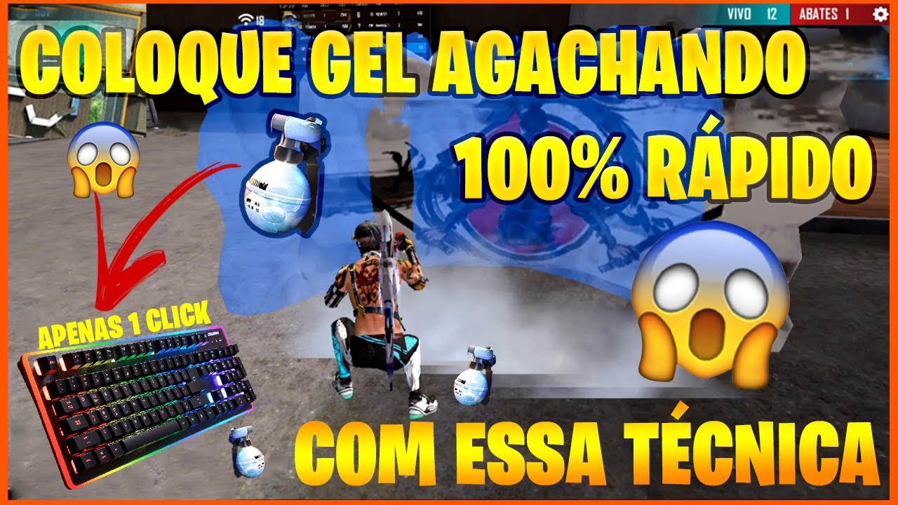 COMO COLOCAR GEL AGACHADO 🧊 MUITO RÁPIDO NO EMULADOR- FREE FIRE- IGUAL O TWO9.