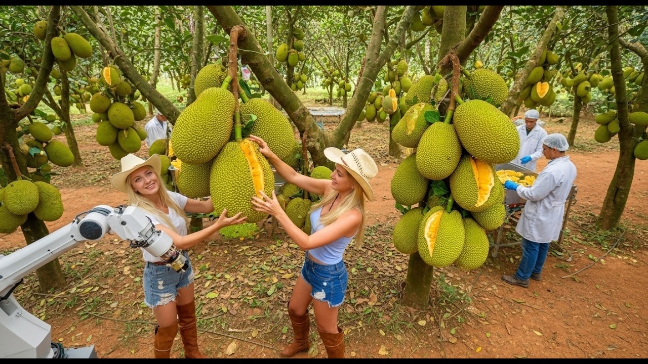 How Millions of Jackfruit Are Harvested & Processed in Dubai | Amazing Thai Food Farming