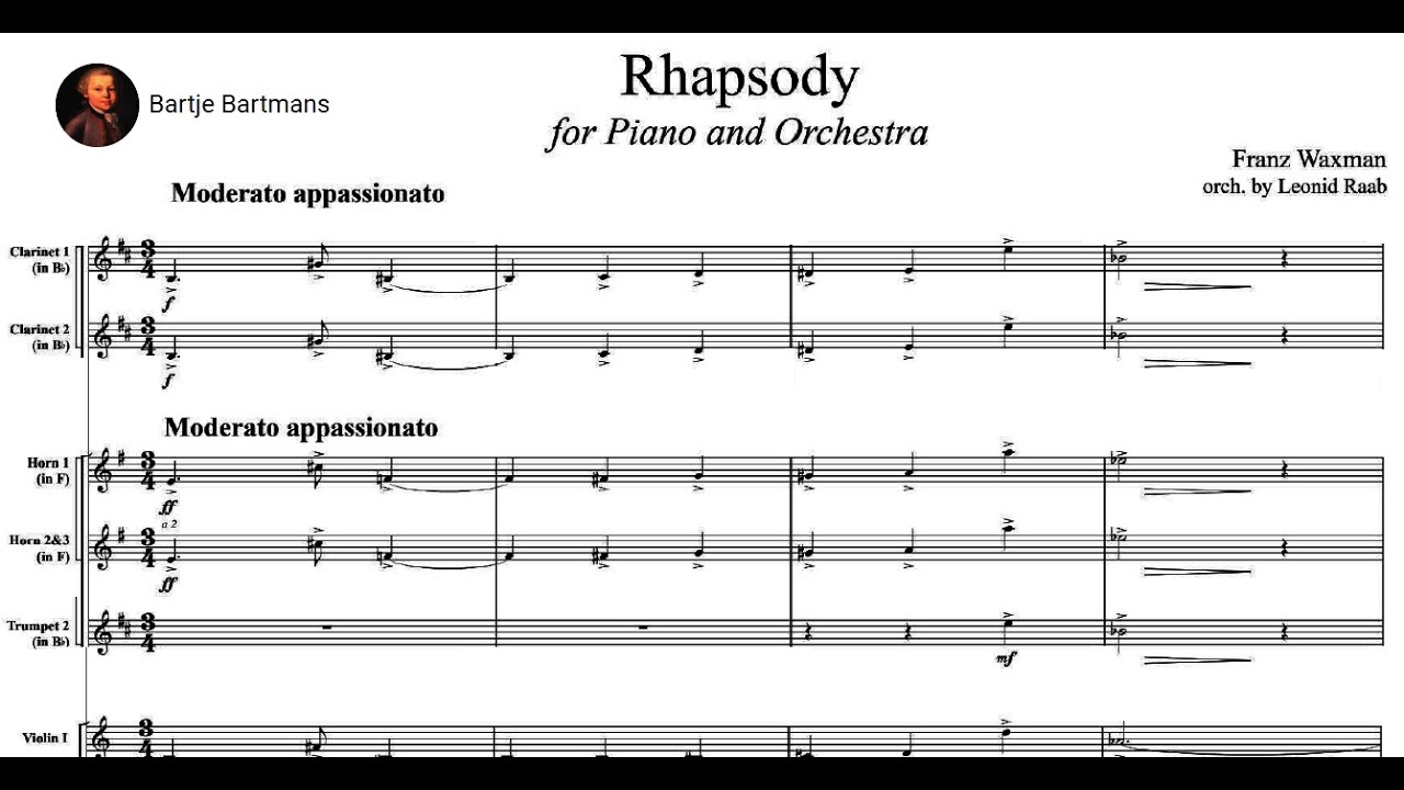 Franz Waxman - Rhapsody for Piano and Orchestra (1947)