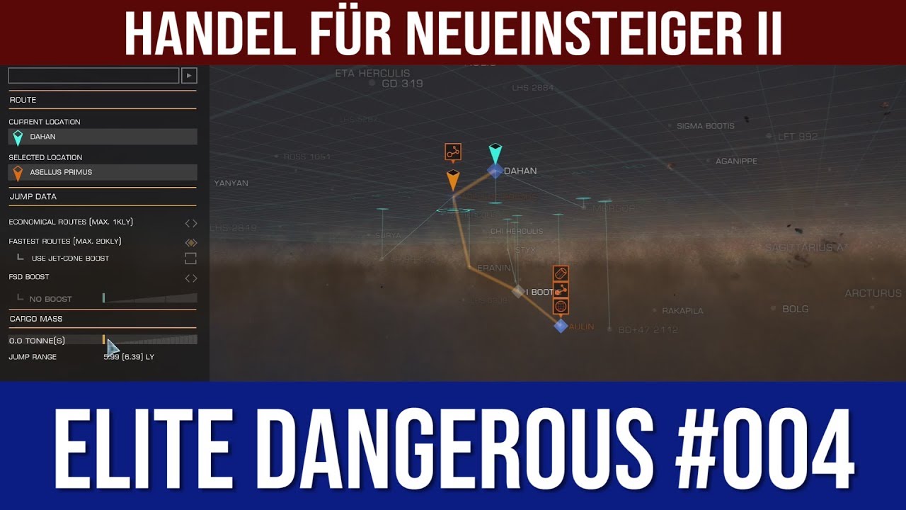 Elite Dangerous #004 - Handel für Neueinsteiger, Ziele, Treibstoff, Sidewinder aufrüsten