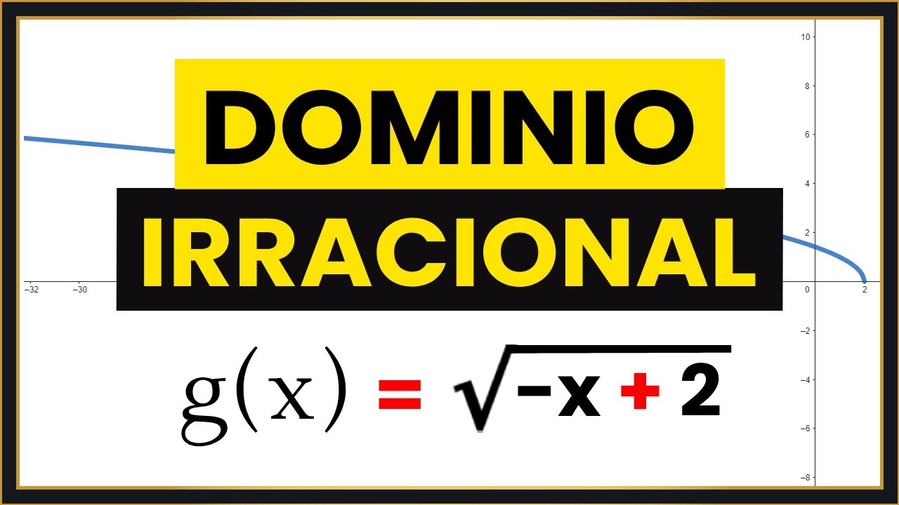 DOMINIO de una FUNCIÓN IRRACIONAL de ÍNDICE PAR en 10 minutos