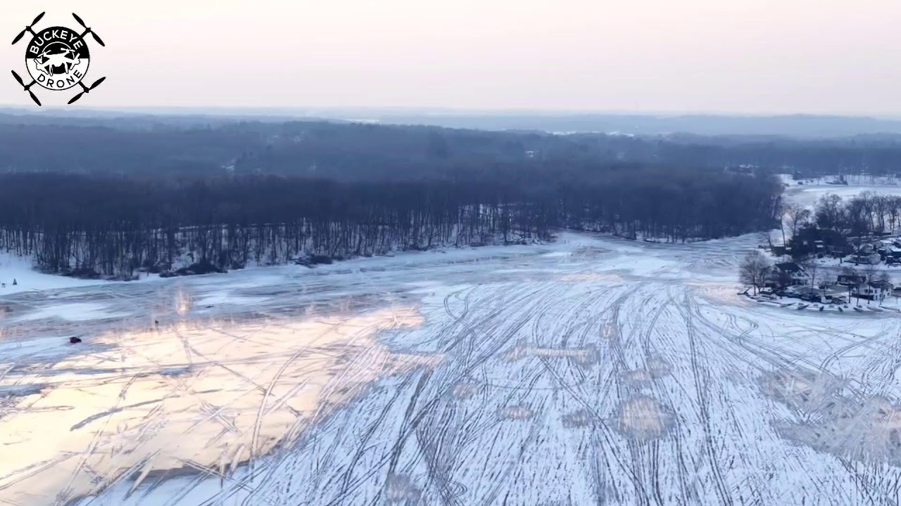 Portage Lakes Ice Drone flight 2-10-2026