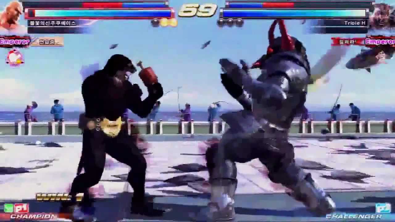 Tekken Tag 2 Unlimited Triple H (King/A. King) vs NaengmyunSungin (Roger/Marduk)
