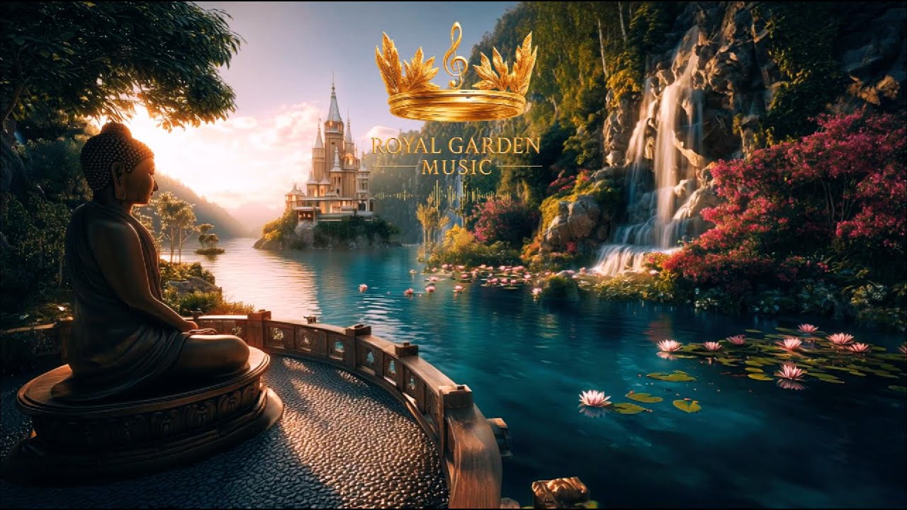 Deep Healing Music 🌿 Ultimate Stress & Anxiety Relief with Serene Buddha Waterfall Ambience