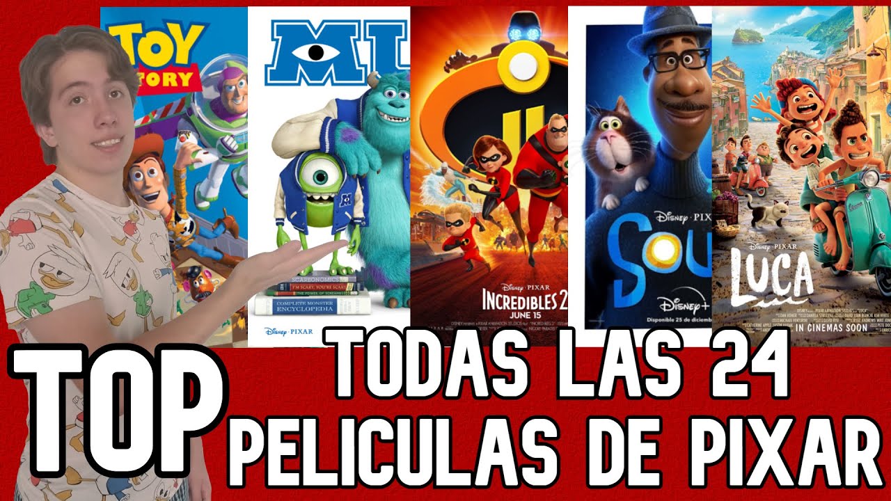 TODAS LAS 24 PELÍCULAS DE PIXAR DE PEOR A MEJOR (CON LUCA) - TOP DE PIXAR