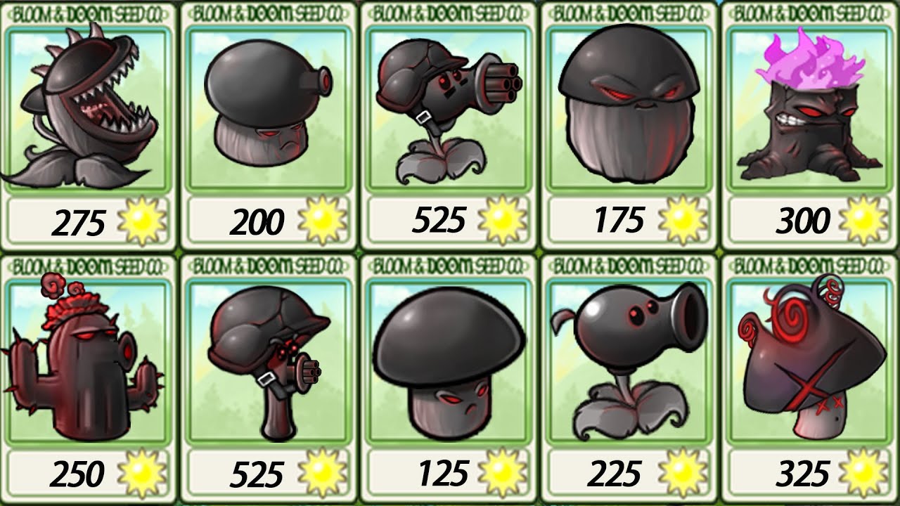 Doom family plants VS 999Zombies-------Plants vs Zombies