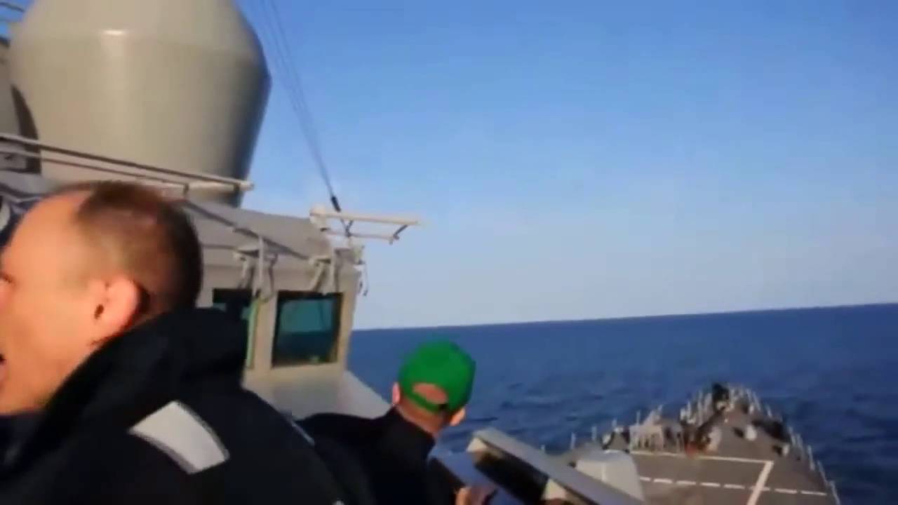 Russian Su 24 Making Fake Attacks at US Navy Ship USS Donald Cook in Baltic Sea