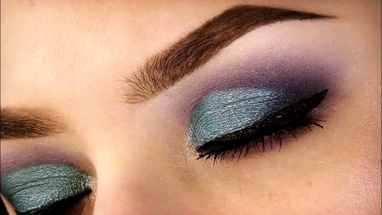TRUCCO VIOLA e VERDE ACQUA
