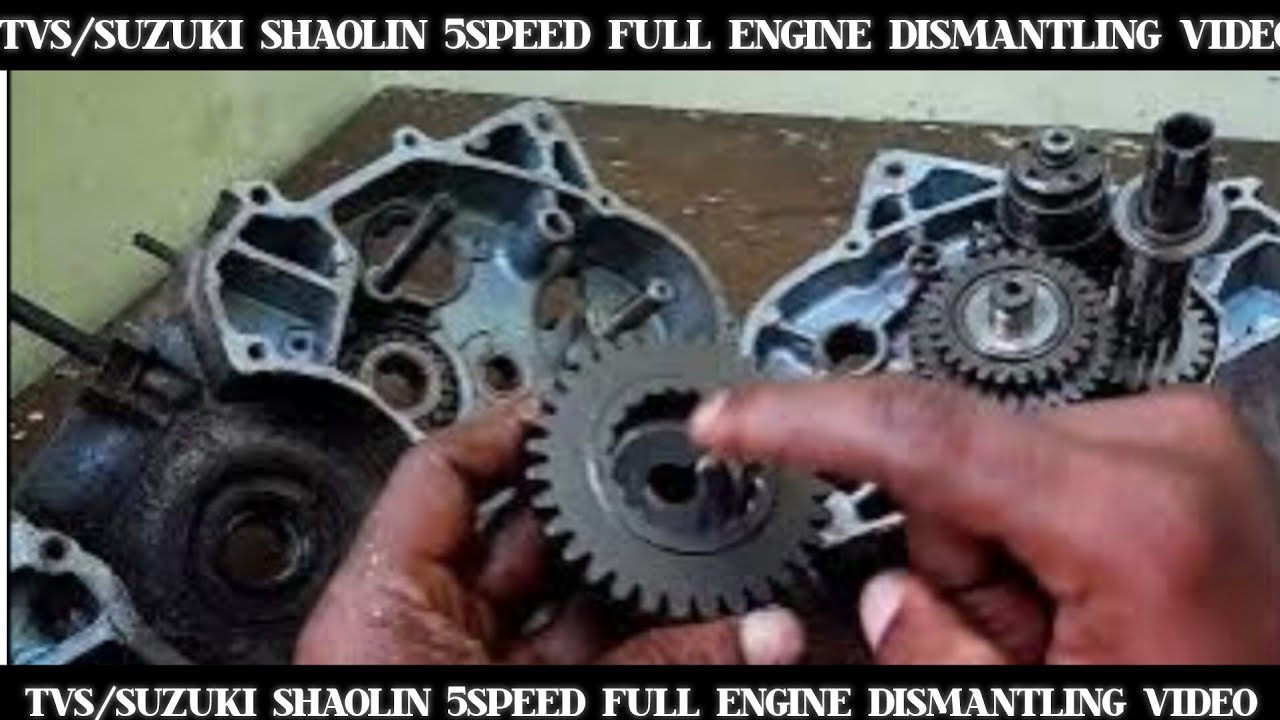 TVS/Suzuki Shaolin 5speed engine dismantling in 11 minutes🌈TWOSTROKE 🌈