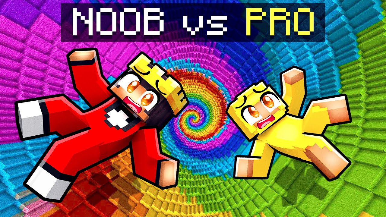 Mongo and Axy IMPOSSIBLE RAINBOW Challenge in Minecraft!