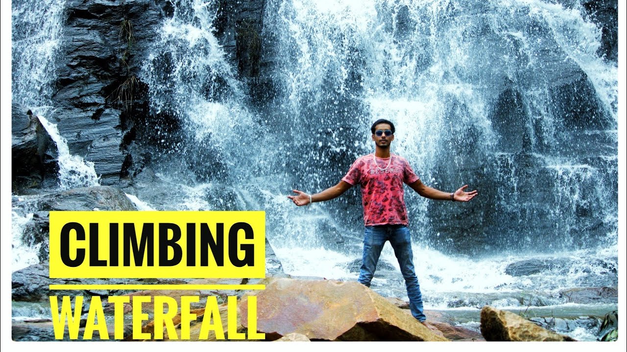 climb top of mini waterfall near sarafgarh