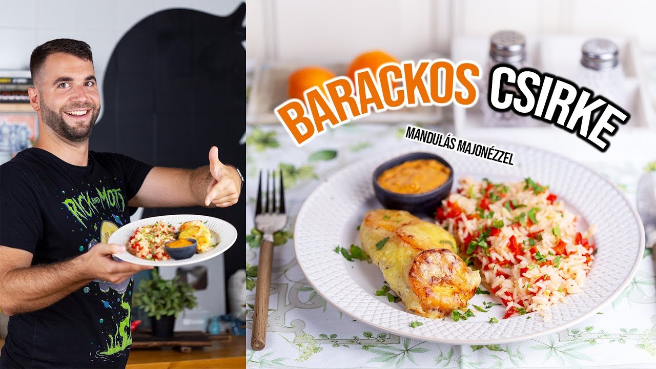Barackos csirkemell kaliforniai paprikás rizzsel