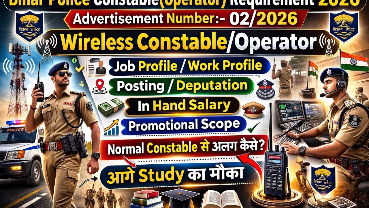Bihar Police Wireless Operator New Vacancy 2026 | Salary, Job Profile & Promotion