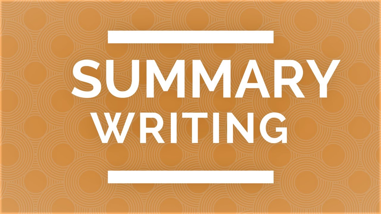 How To Write A Summary in English// English Grammar//