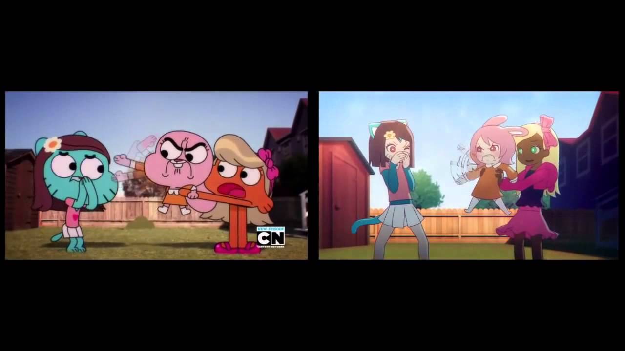 Co gdyby "Niesamowity świat Gumballa" był anime (Porównanie)