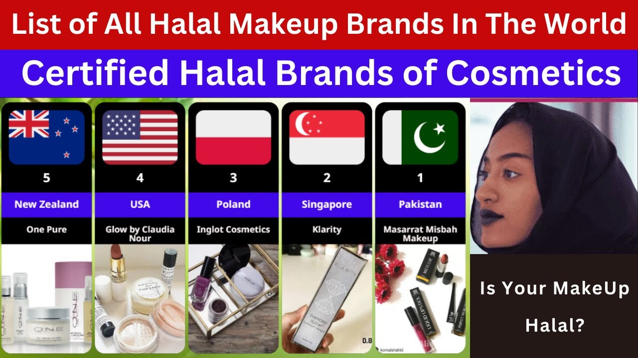 List of All Halal Makeup Brands In The World | Certified Halal Brands of Cosmetics