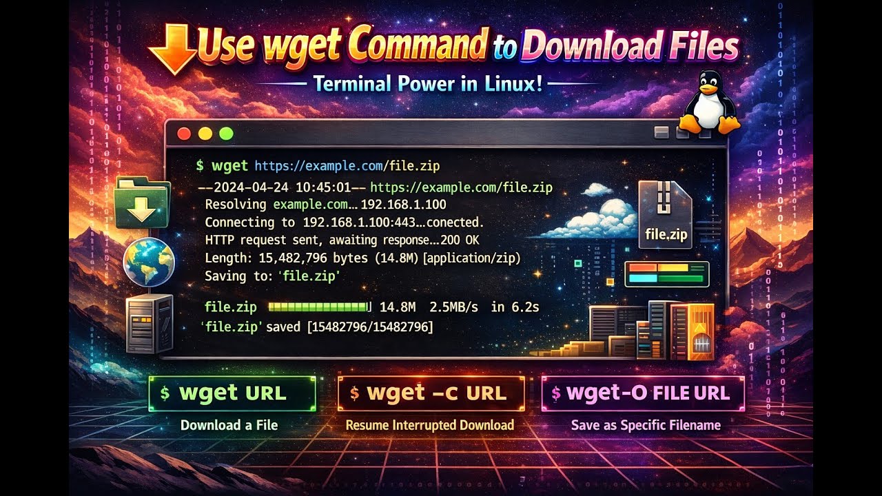 Use wget Command to Download Files – Terminal Power in Linux!