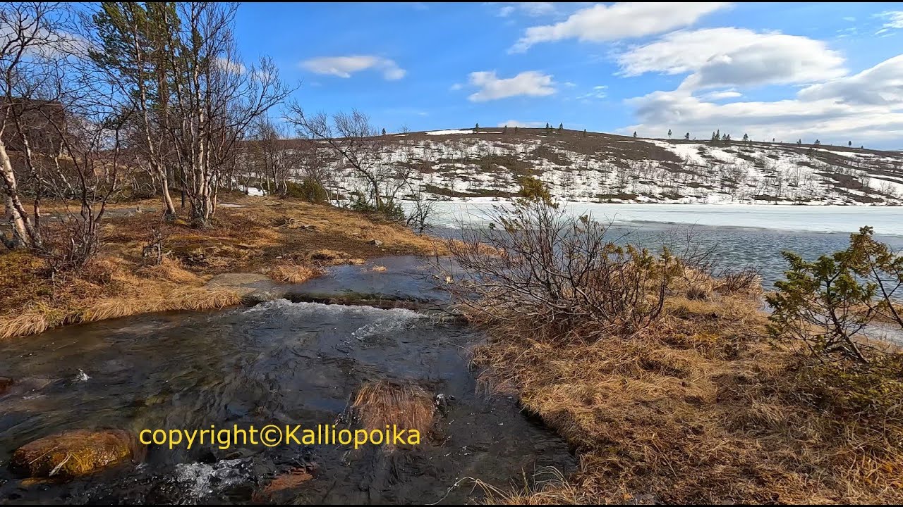 Rautulampi autiotupa. Urho Kekkosen Kansallispuisto. Lapin er&auml;maa.
