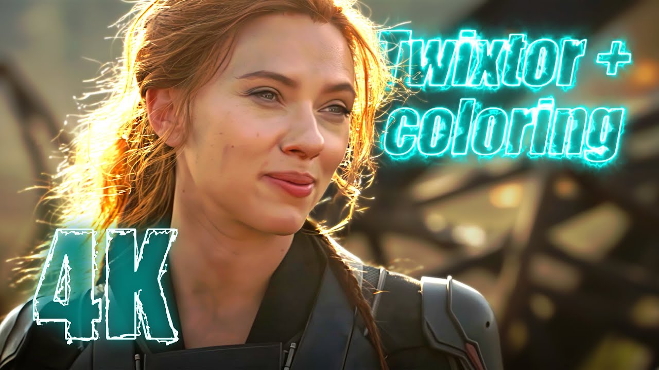 Natasha Romanoff Black Widow 4K Twixtor Scenepack with Coloring for edits (MEGA)