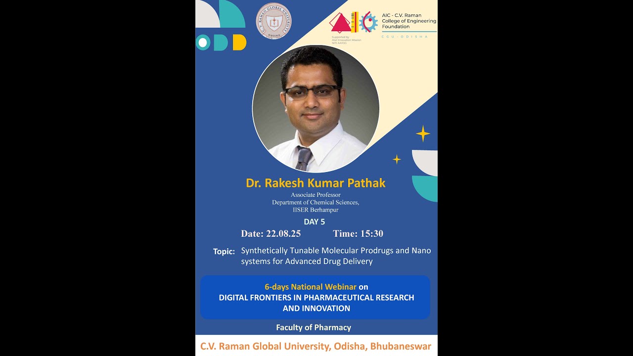 Day 5 Lecture &ndash; National Webinar on Digital Frontiers in Pharmaceutical Research and Innovation