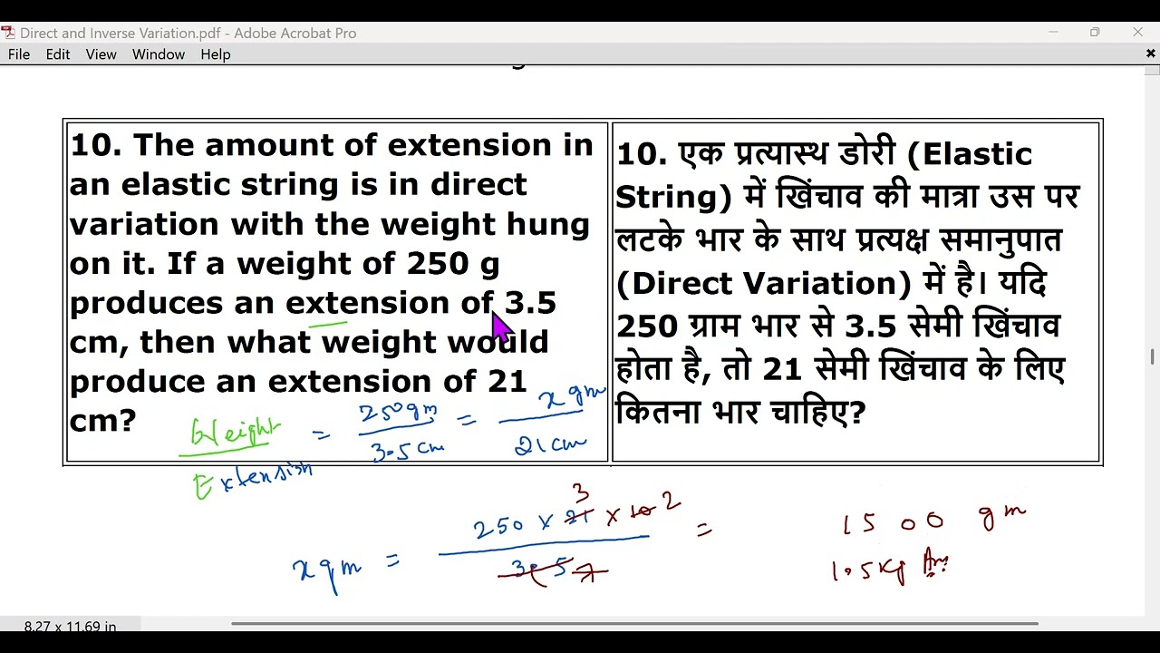 DIRECT VARIATION PART 2