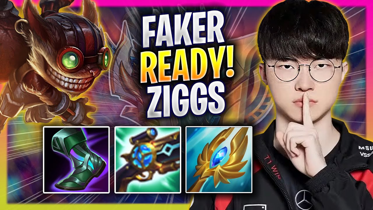FAKER IS READY TO PLAY ZIGGS! - T1 Faker Plays Ziggs MID vs Zed! | Season 2024