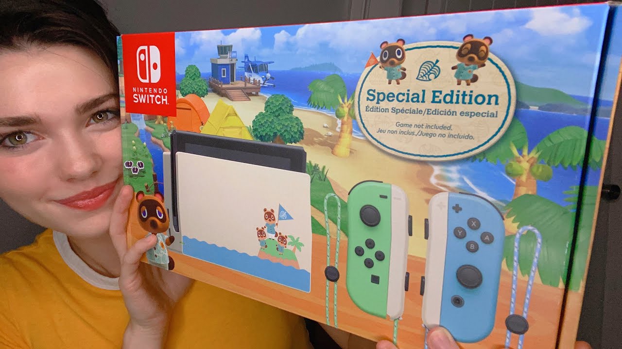 Nintendo Switch Animal Crossing Special Edition Unboxing ASMR