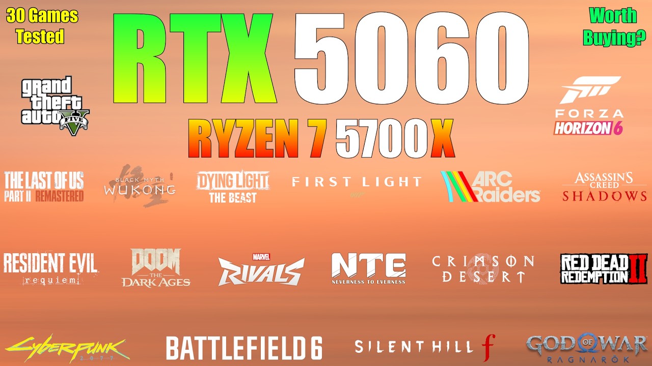 RTX 5060 + Ryzen 7 5700X &ndash; Still Worth Buying in 2026? (30 Games Tested)