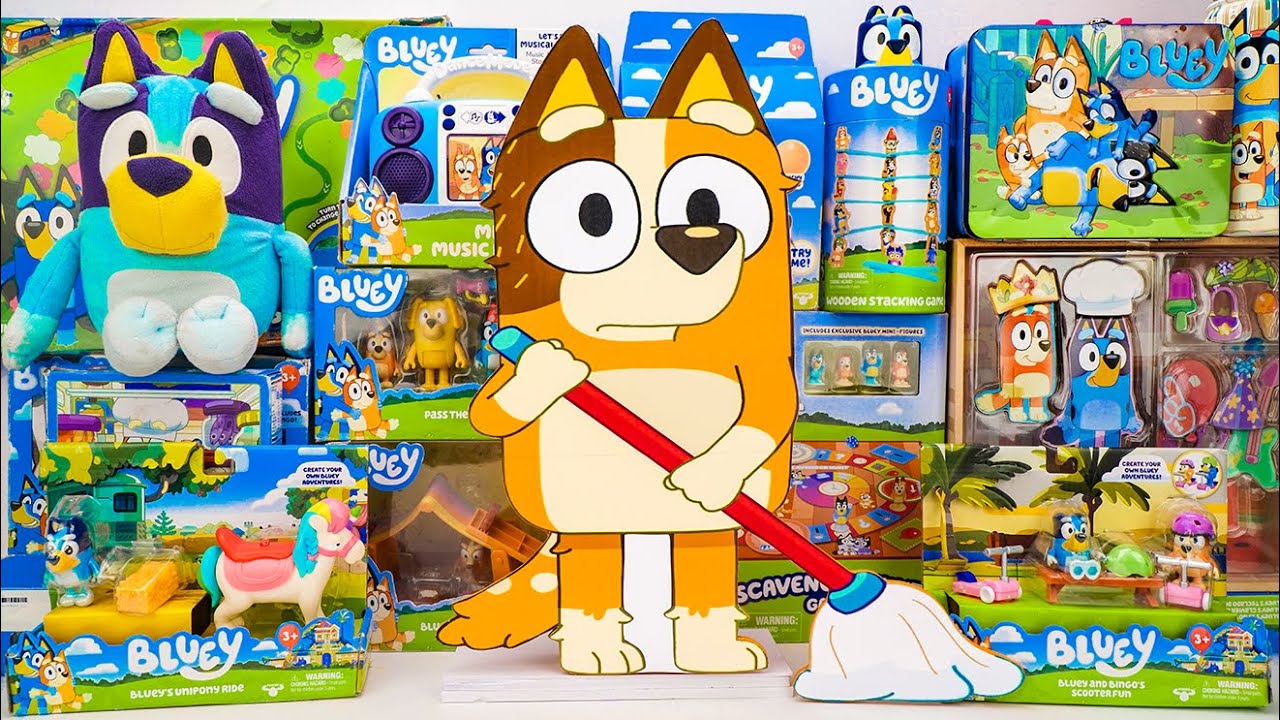 Bluey Toy Collection Unboxing Review 💙 Mystery Chilli Box & Bluey's Unipony Ride Playset