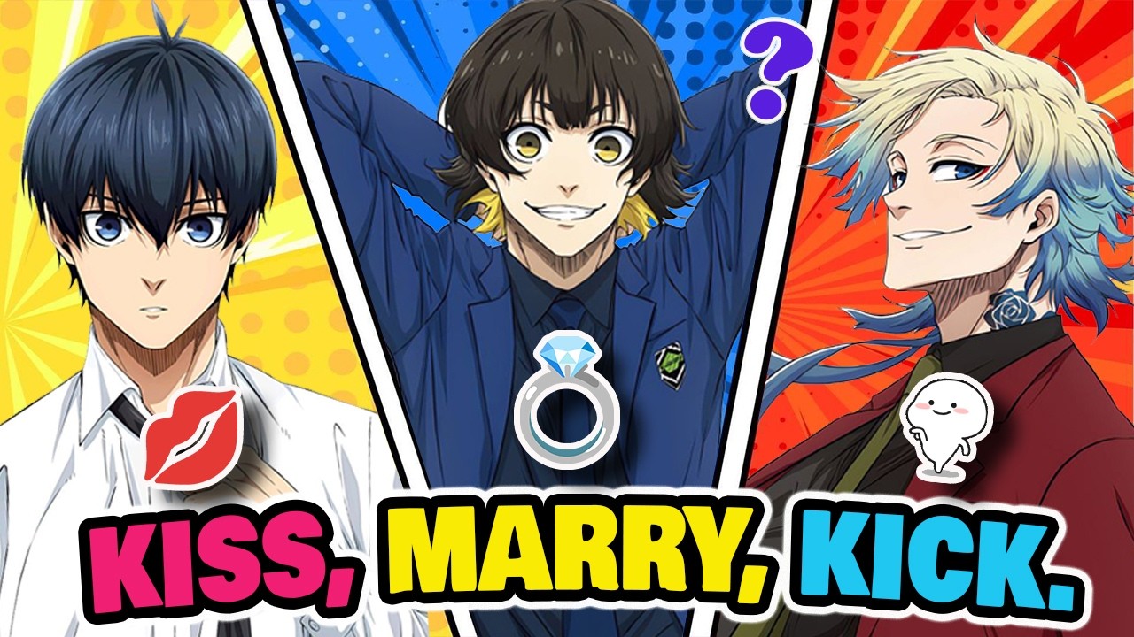 KISS💋, MARRY💍, KICK🦵 CHALLENGE! BLUE LOCK EDITION (SPOILER ALERT!!🚨) | Anime Quiz @brainitquiz​
