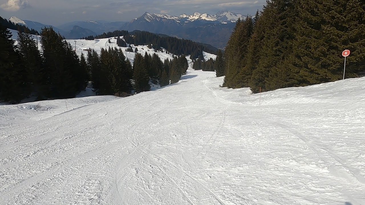 Morillon GoPro POV | Skiing Red Crete & Blue Sairon | Grand Massif Resort | Helmet Cam | March 2022
