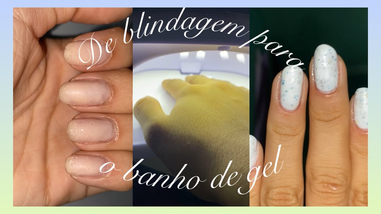 Retirando minha blindagem e fazendo um banho de gel 🩵🤍✨