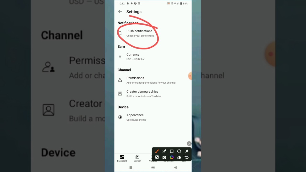 Yt studio notification off setting!!howto notification push yt studio #ytshorts#yt_shorts#ytviral