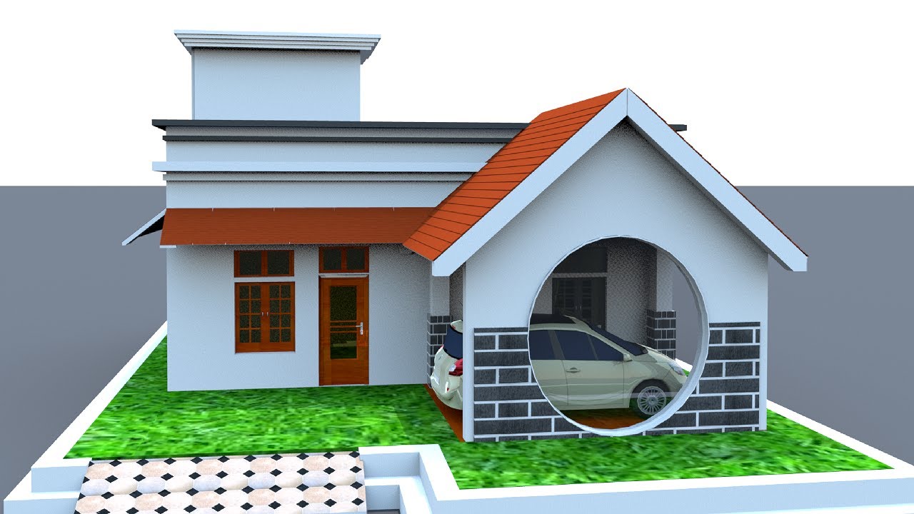 30 x 42 House Plan for front Elevation,30 x 42 modern home design,30 x 42 village House design