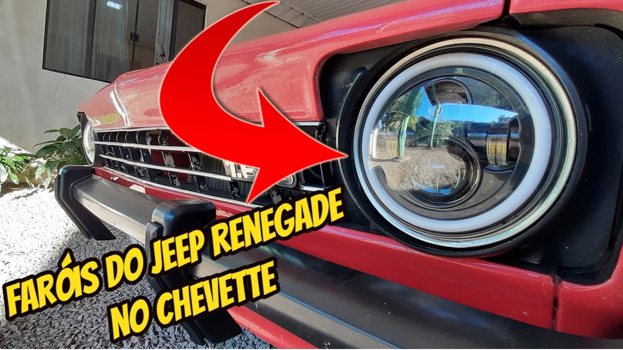 002 - Faróis Jeep Renegade/ Wrangler no Chevette
