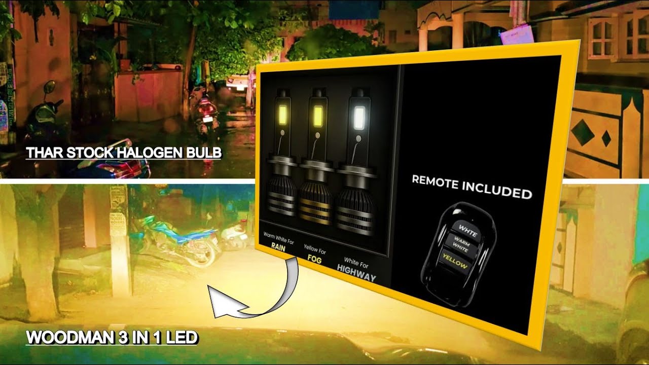 Headlight LED Bulb Upgrade for&nbsp;Thar !!! You Won&rsquo;t Believe This ! Stock vs 3-in-1