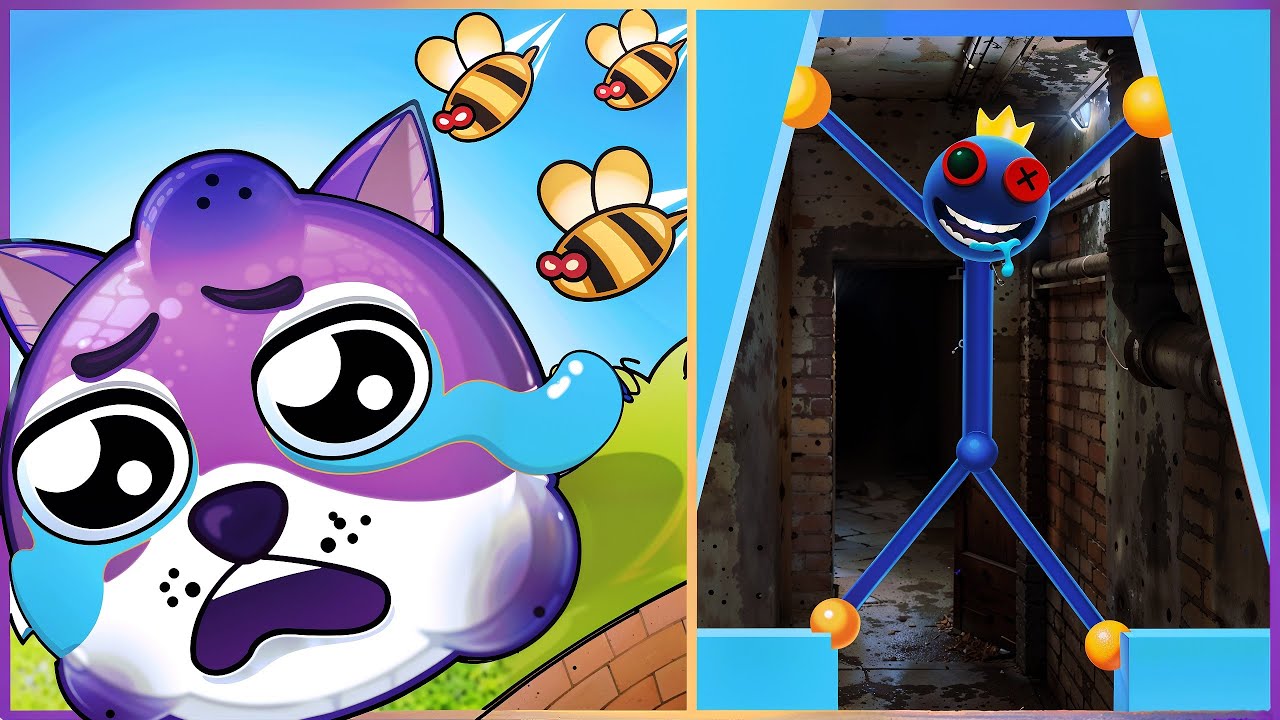 Rainbow Stretch Blue Monster VS Save the Dog - All Levels Speed Gameplay ep1