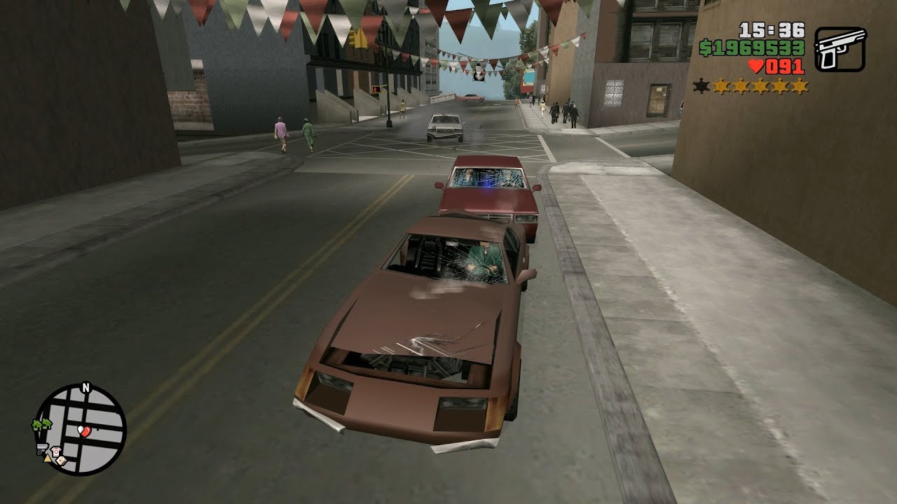 GTA Liberty Wiseguy M60 Machine Gun Rampage + 6 Star Wanted Level Escape