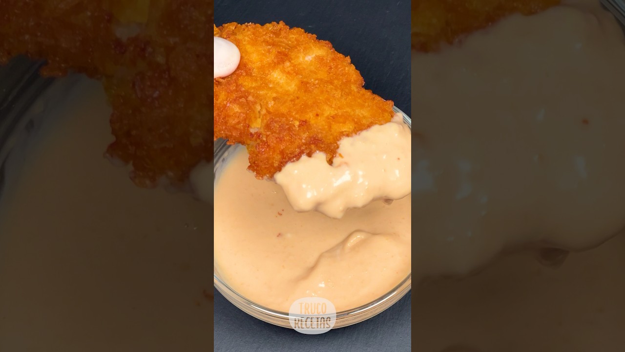 SALSA para POLLO FRITO 🍗 #recien #cocinando #food #recetas