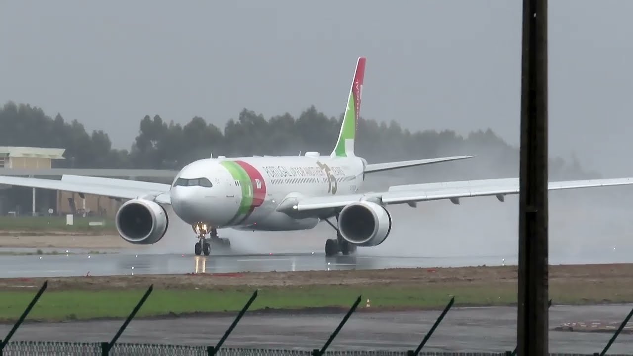 gigantes Airbus A 330 TAP 75 anos e star Alliance pouso excelente aeroporto Sá carneiro porto OPO 