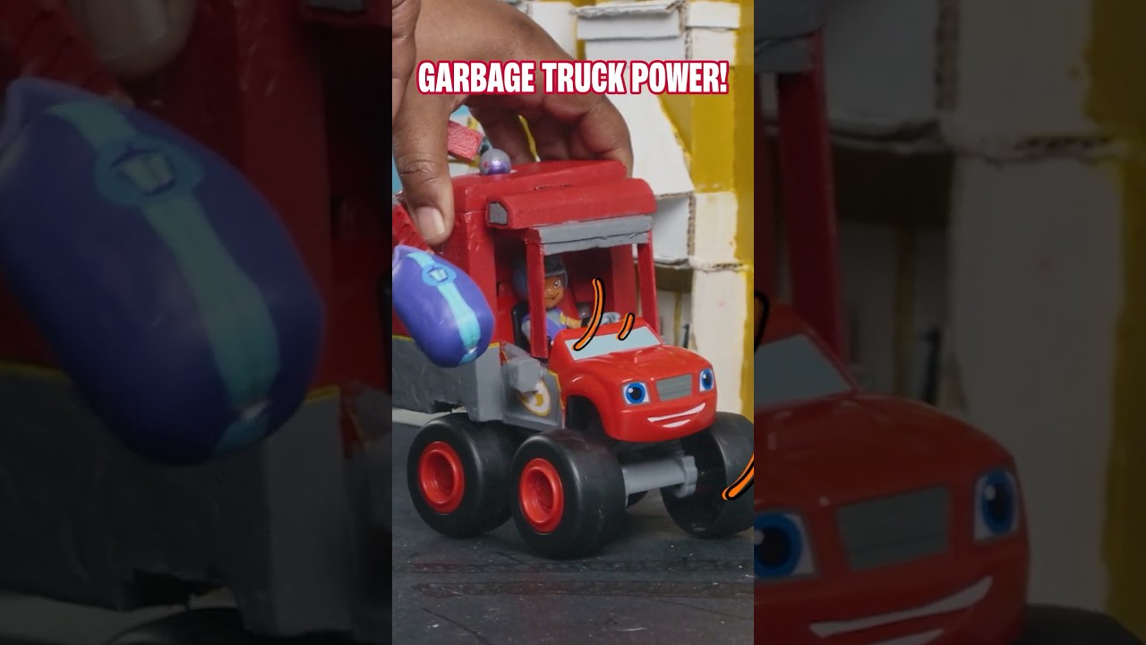 Blaze Toys Garbage Truck Mission! 🚚 | Toymation #shorts